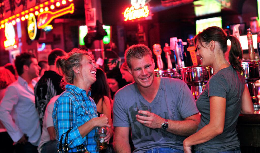 Happy crowd at Showboat Saloon
