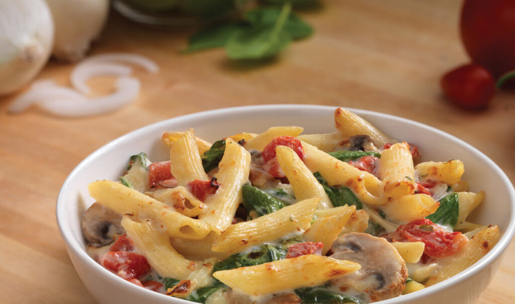 Baked pasta bowl
