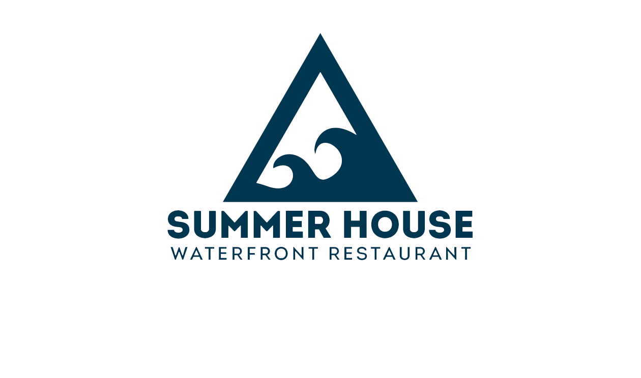 Summer House Logo Draft - Triangle with Waves