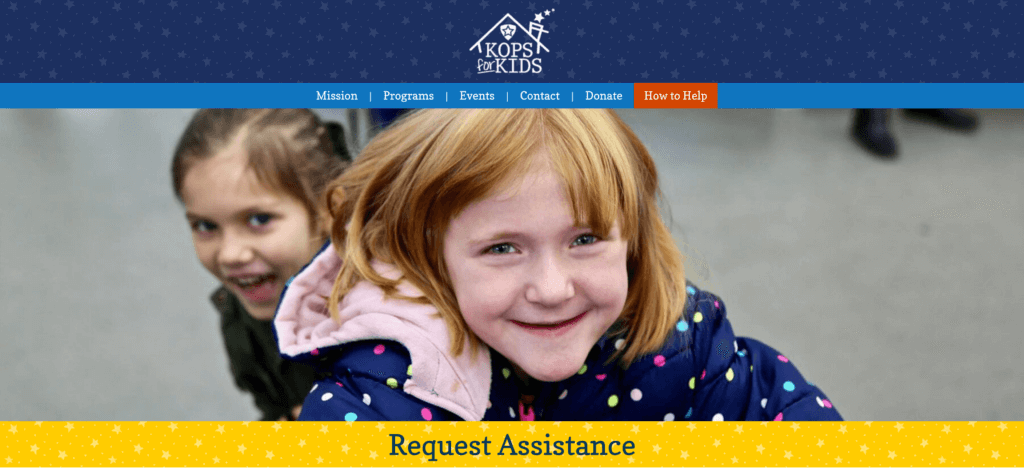 Kops for Kids website screenshot