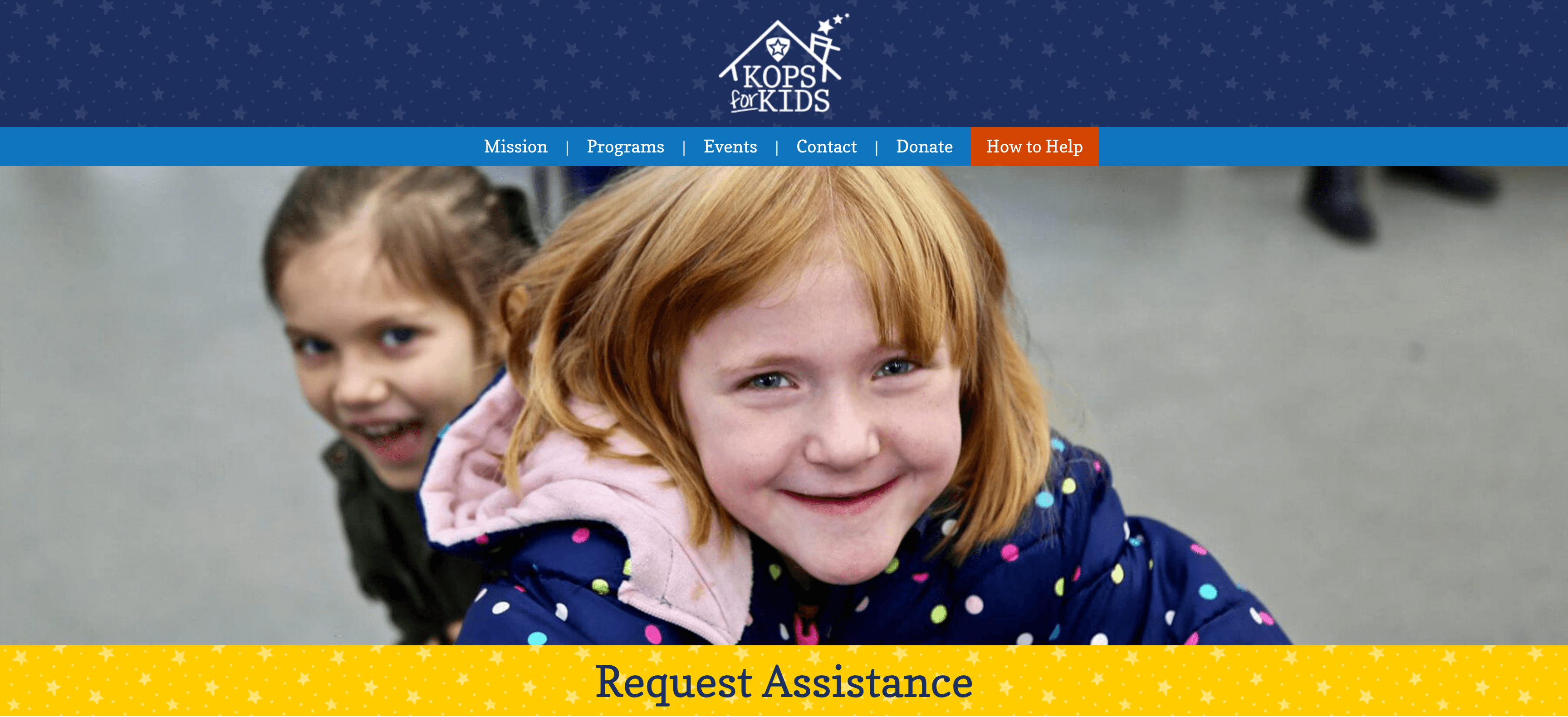 Kops for Kids website screenshot