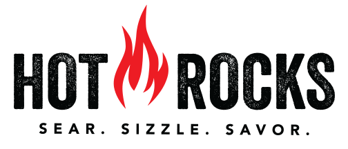 Hot Rocks Sear. Sizzle. Savor. Logo
