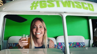 Grateful Shed Girl Posing in VW Bus