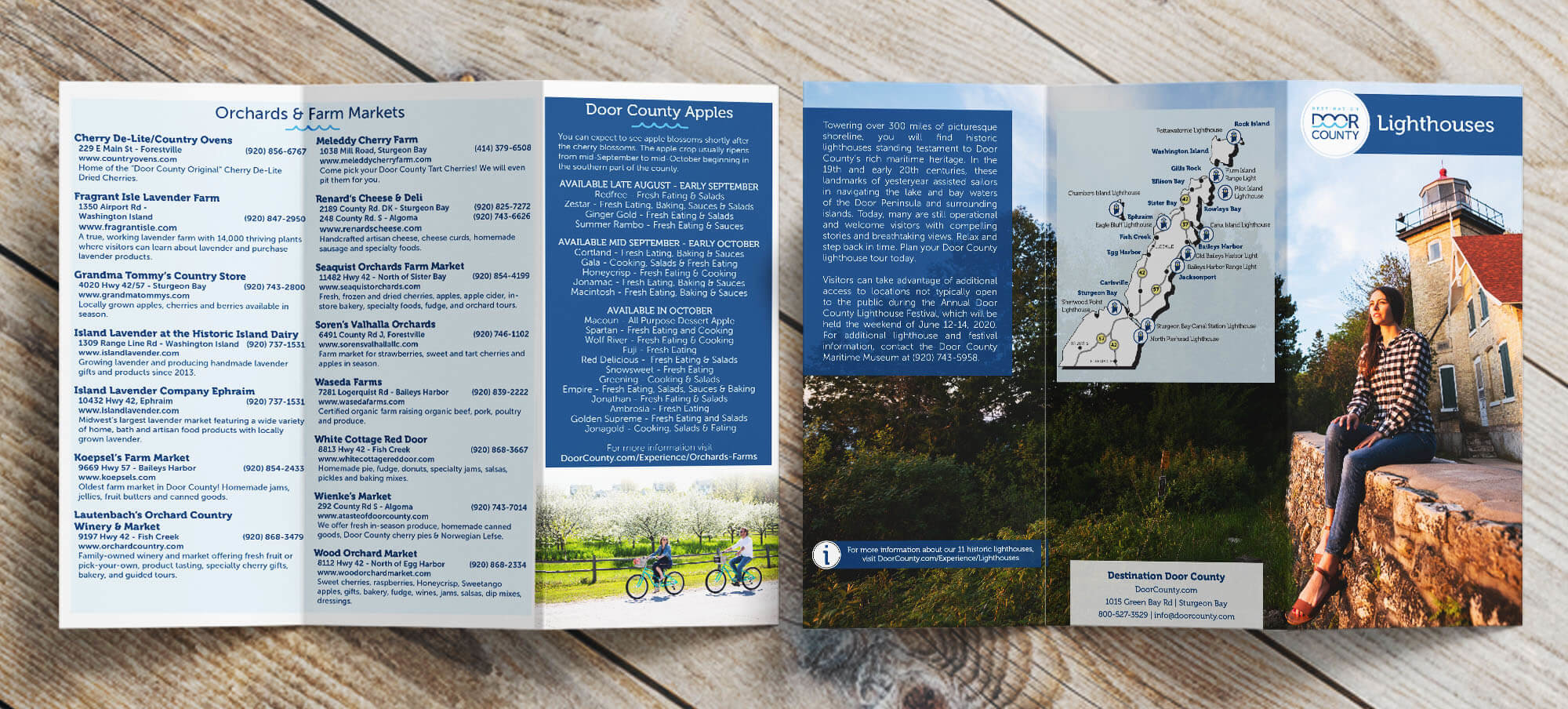 Door County Visitor Brochures Vector & Ink